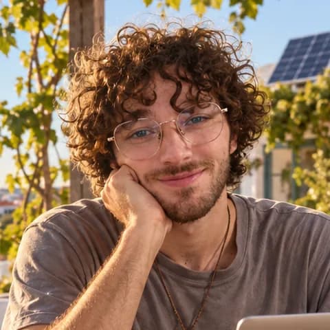 Jaime Silva, de óculos e cabelo encaracolado, num terraço ao sol