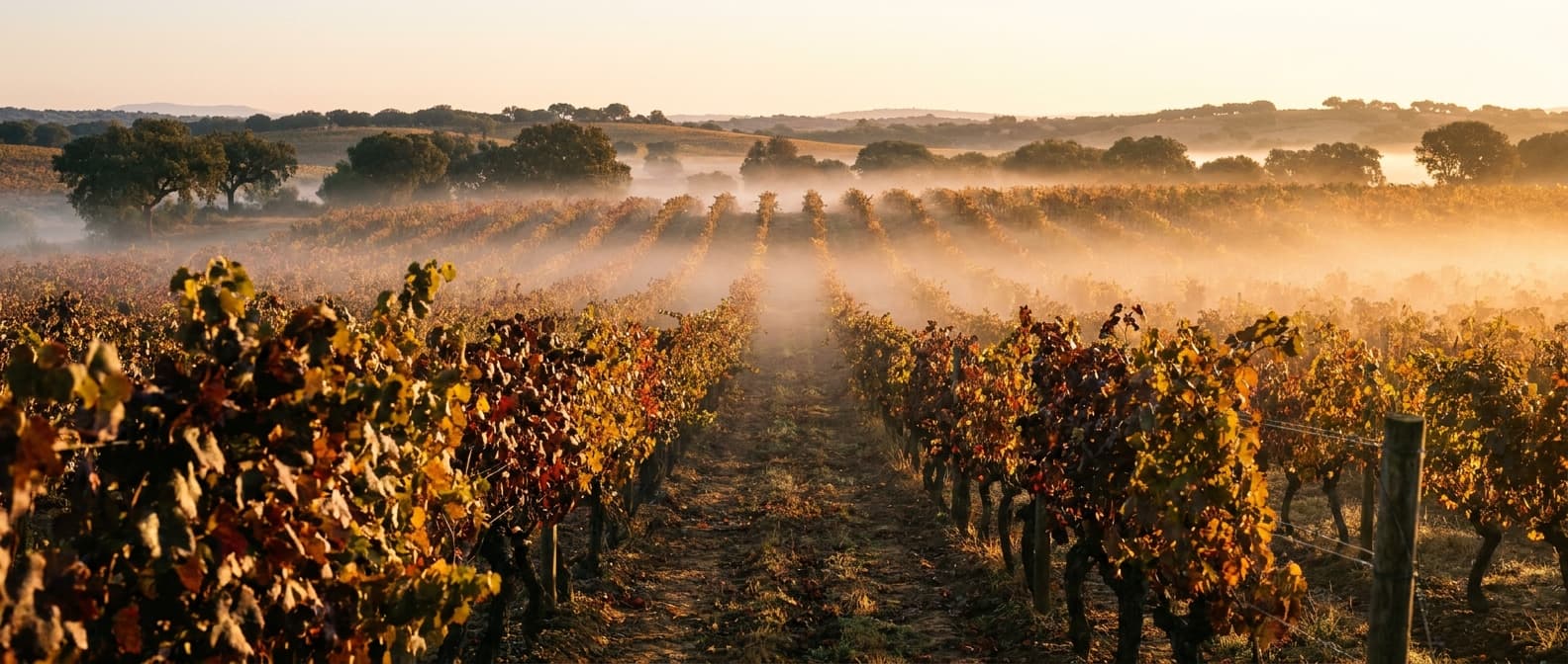 Socalcos do Douro ao amanhecer